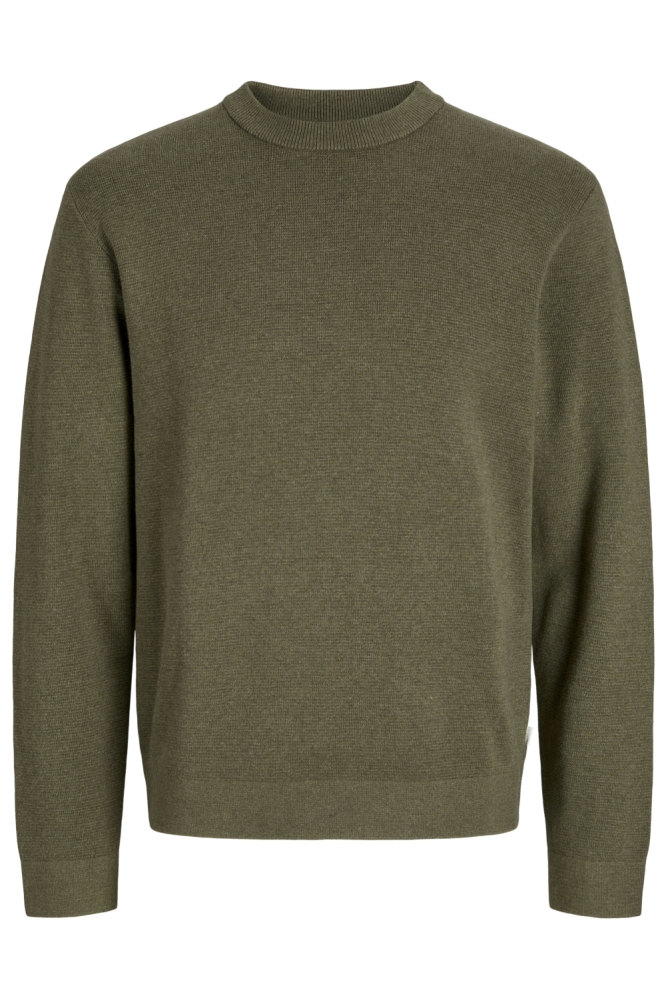JPRBLAMILANO STITCH KNIT CREW NECK 12259666 Stone Gray/ Melange
